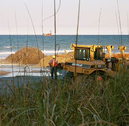 SQ South Reach Construction South Reach beach construction.