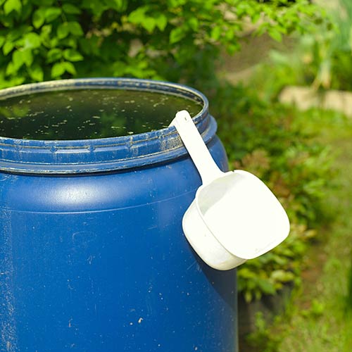 Rain Barrel With Scoop Rain barrel with scoop.